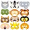 24 Pack Safari Themed Birthday Photo Booth Props for Party Favors, 7 x 5 In